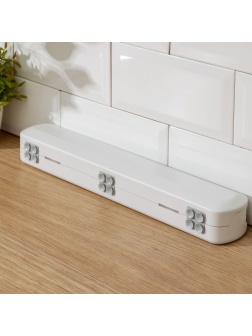 Диспенсер для пищевой плёнки Доляна, 37,3× 6,5×5,3 см, цвет белый