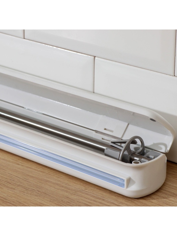 Диспенсер для пищевой плёнки Доляна, 37,3× 6,5×5,3 см, цвет белый