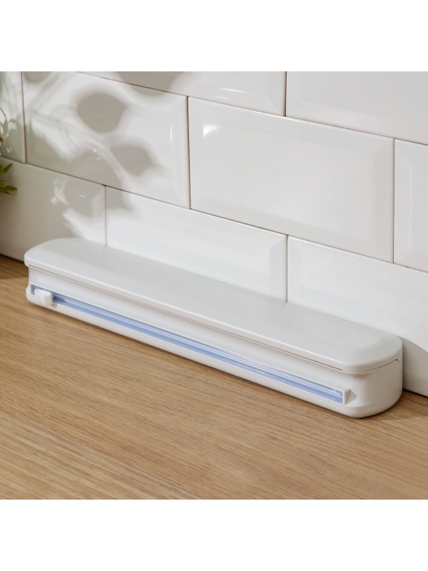 Диспенсер для пищевой плёнки Доляна, 37,3× 6,5×5,3 см, цвет белый