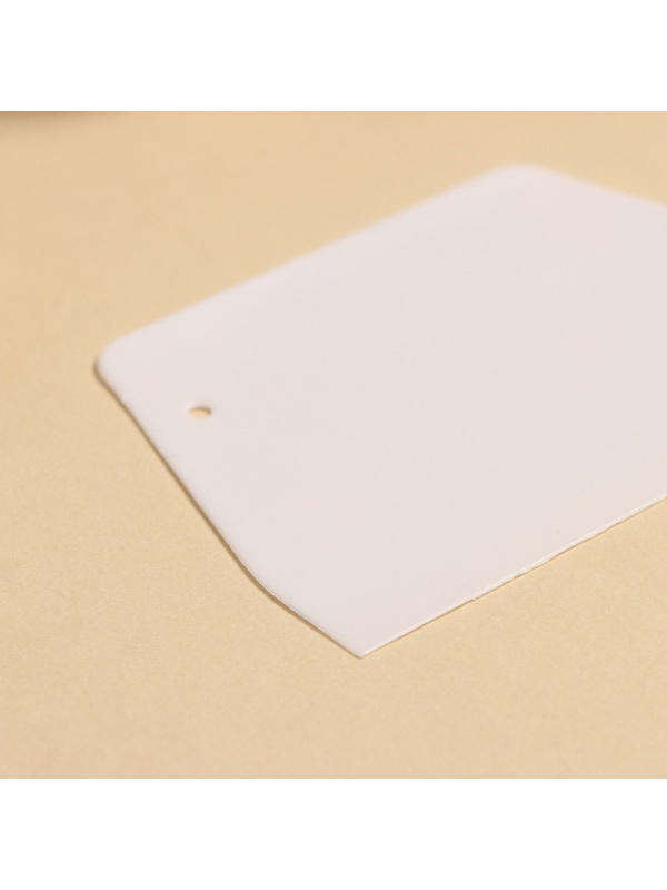 Шпатель кондитерский прямой Доляна, 13×8,8 см, цвет белый