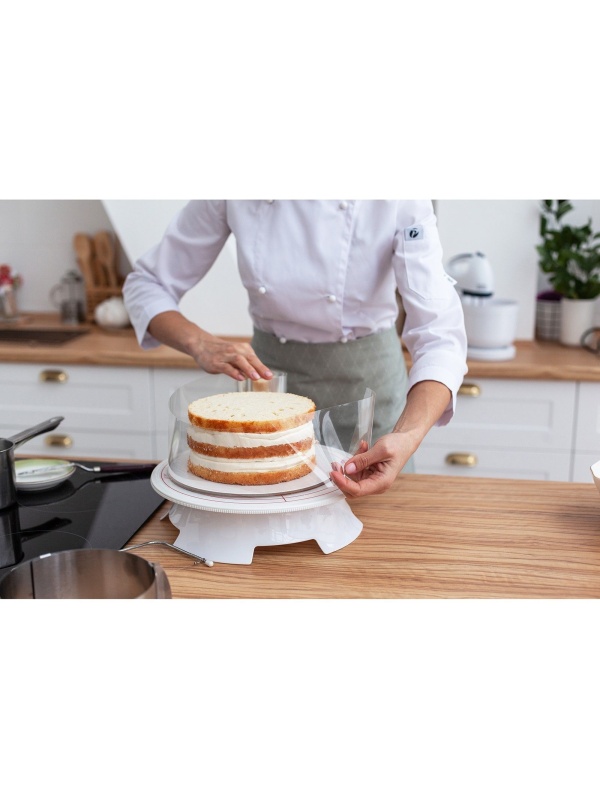 Лента ацетатная для обтяжки тортов Доляна, 40 мкр × 100 мм × 15 м, цвет прозрачный