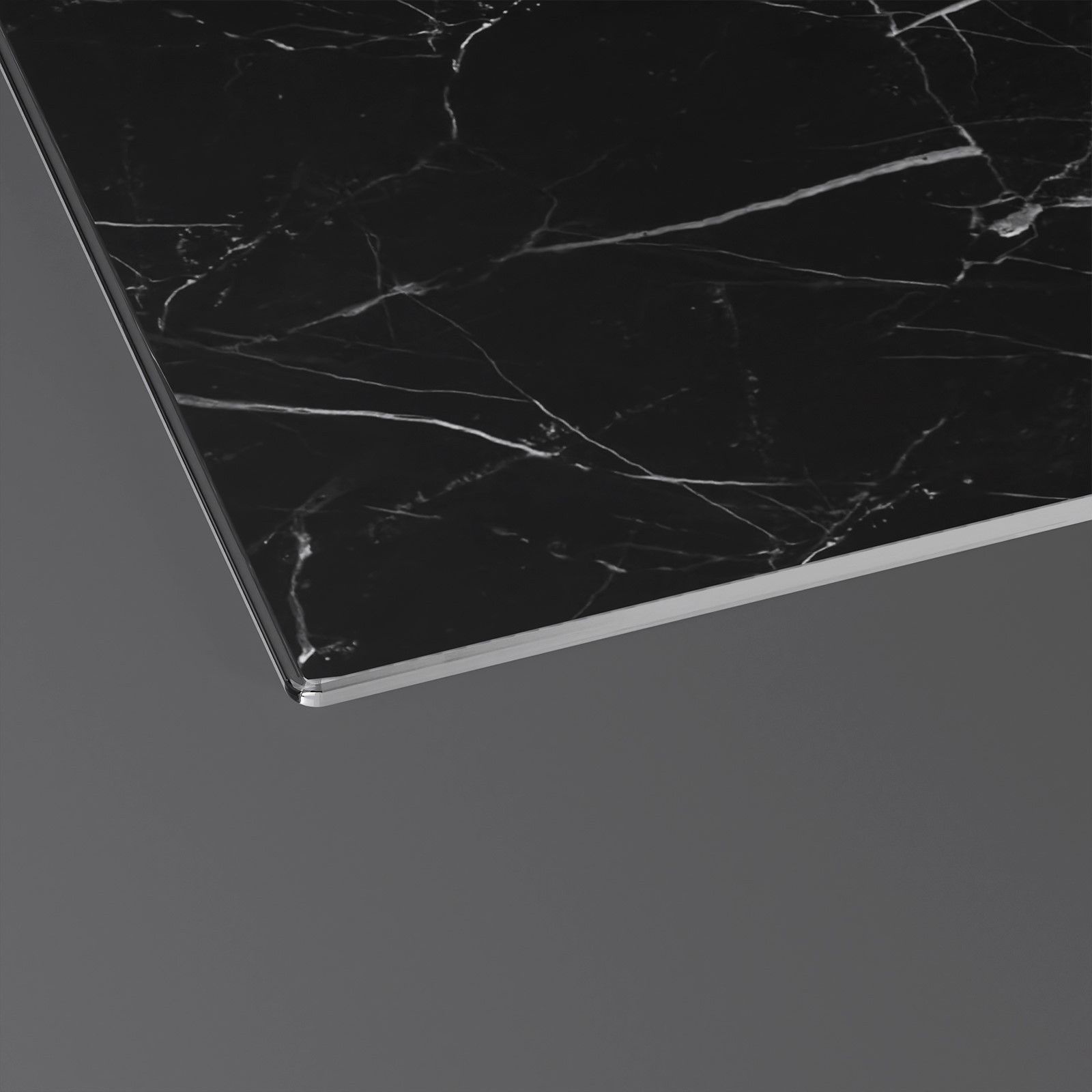 Доска разделочная стеклянная Доляна «Чёрный мрамор», 30×20 см