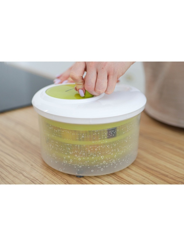 Центрифуга для сушки зелени Доляна Fresh cook, 3,7 л, пластик, цвет бело-зелёный