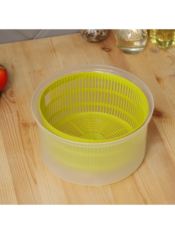 Центрифуга для сушки зелени Доляна Fresh cook, 3,7 л, пластик, цвет бело-зелёный