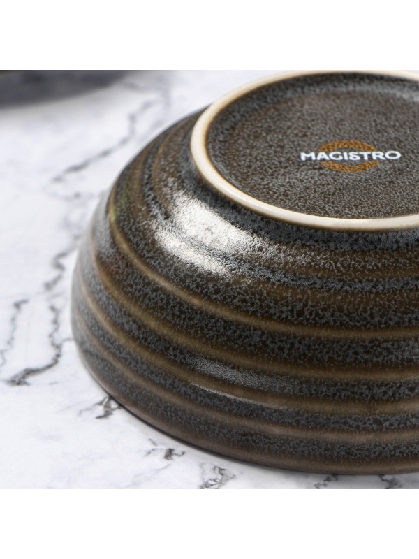 Миска фарфоровая Magistro Urban, 260 мл, d=12 см, цвет серый