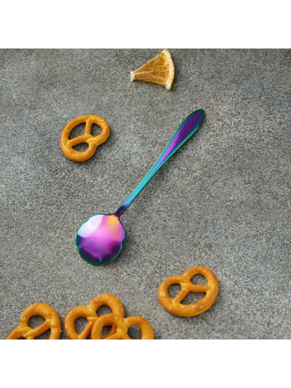 Ложка десертная Magistro «Цветок», длина 12,5 см, цвет хамелеон