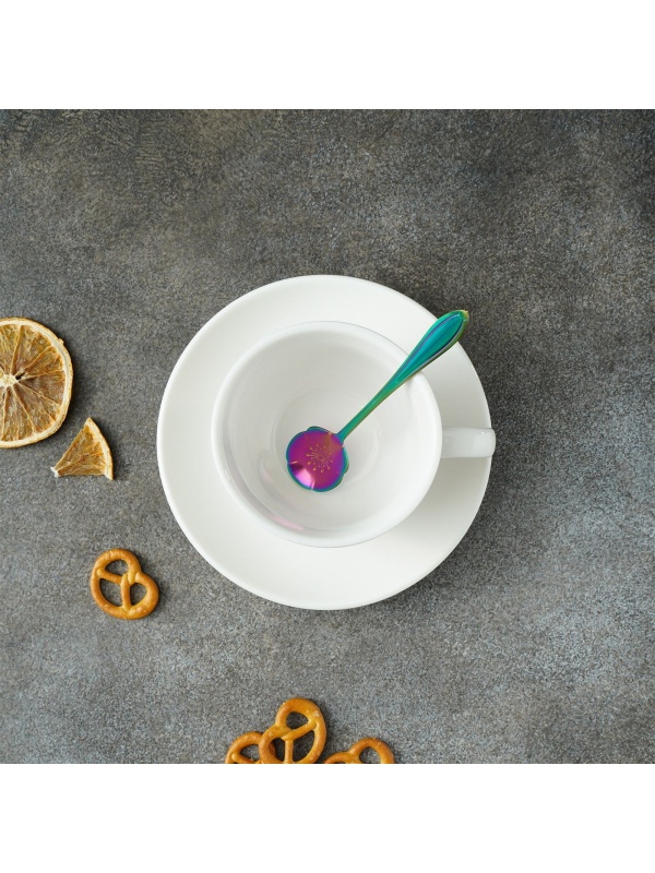 Ложка десертная Magistro «Цветок», длина 12,5 см, цвет хамелеон