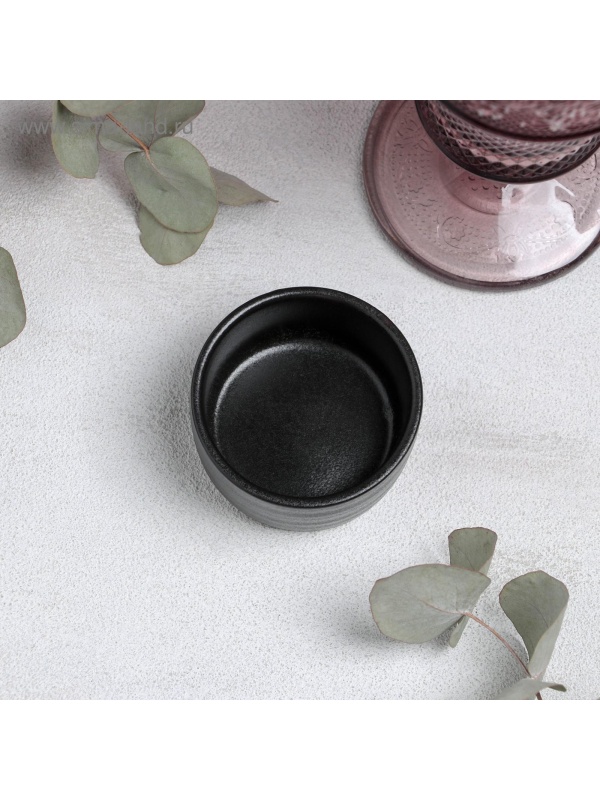 Соусник фарфоровый Magistro  Pietra lunare , 6,8×3,7 см, цвет чёрный