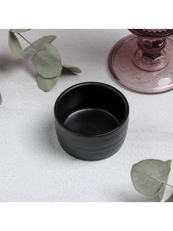 Соусник фарфоровый Magistro  Pietra lunare , 6,8×3,7 см, цвет чёрный