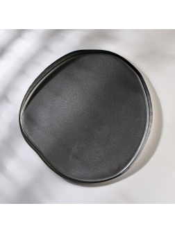 Блюдо с бортом Trend, d=32 см, цвет серый