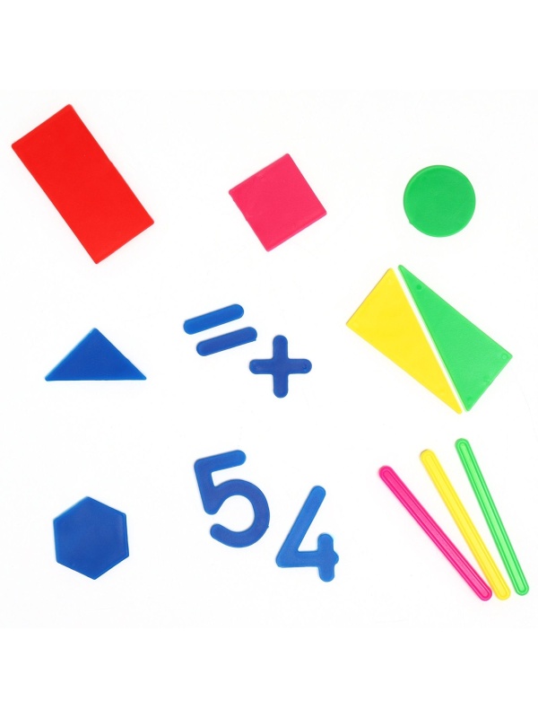 Касса цифр и счетных материалов  Учимся считать , 132 элементов, пластик, Щенячий патруль МИКС