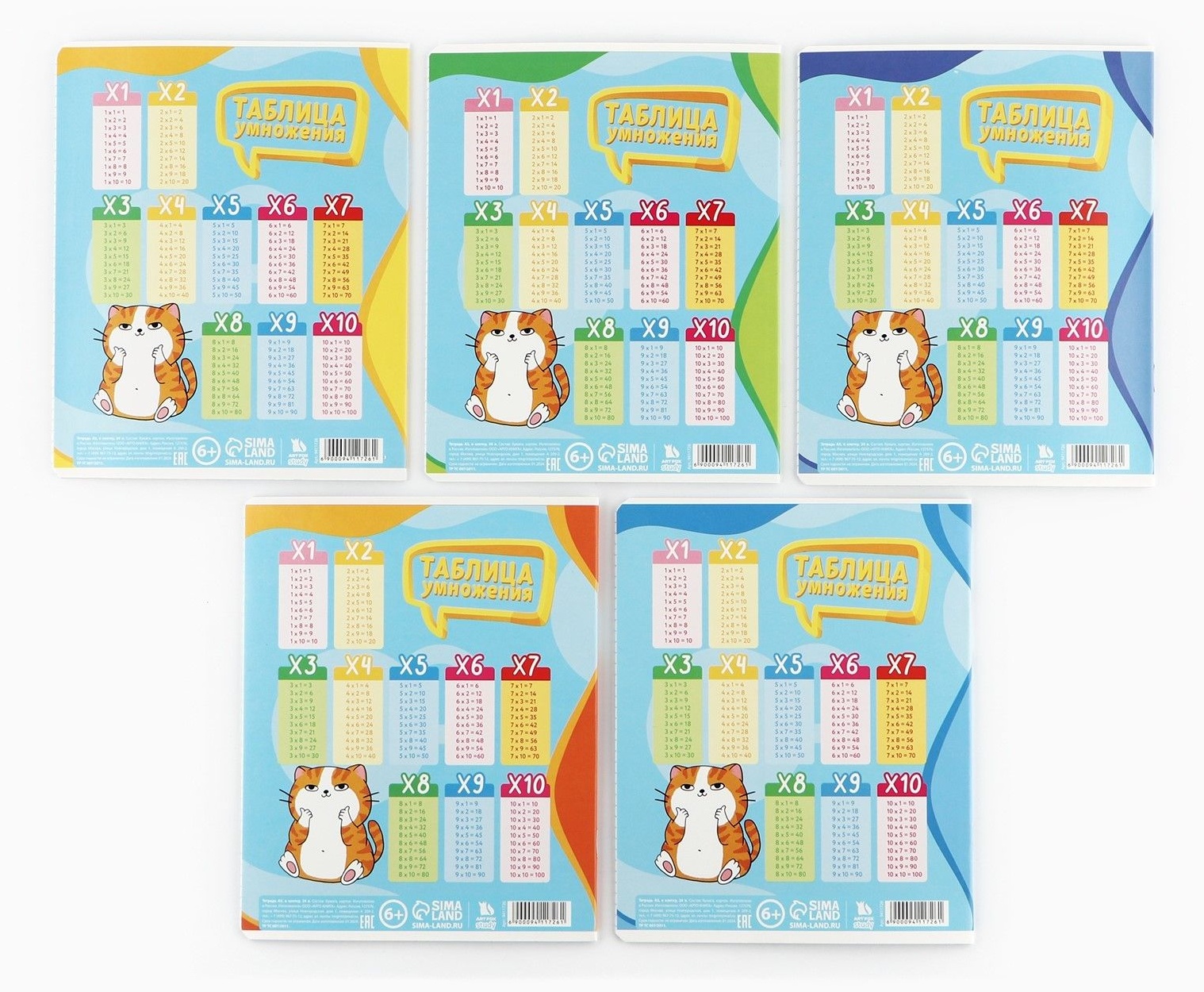 Тетрадь в клетку 24 листа А5, на скрепке «1 сентября: Котэ», 5 видов МИКС, белизна 96% .