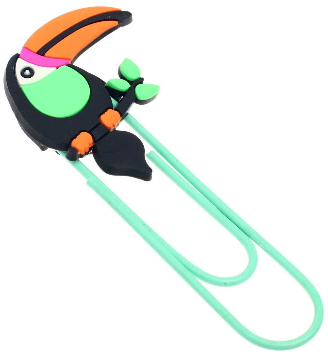 Закладка-скрепка большая 11 см  Пеликан , МИКС