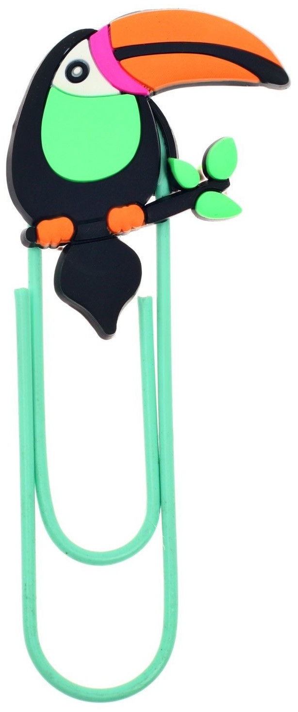 Закладка-скрепка большая 11 см  Пеликан , МИКС