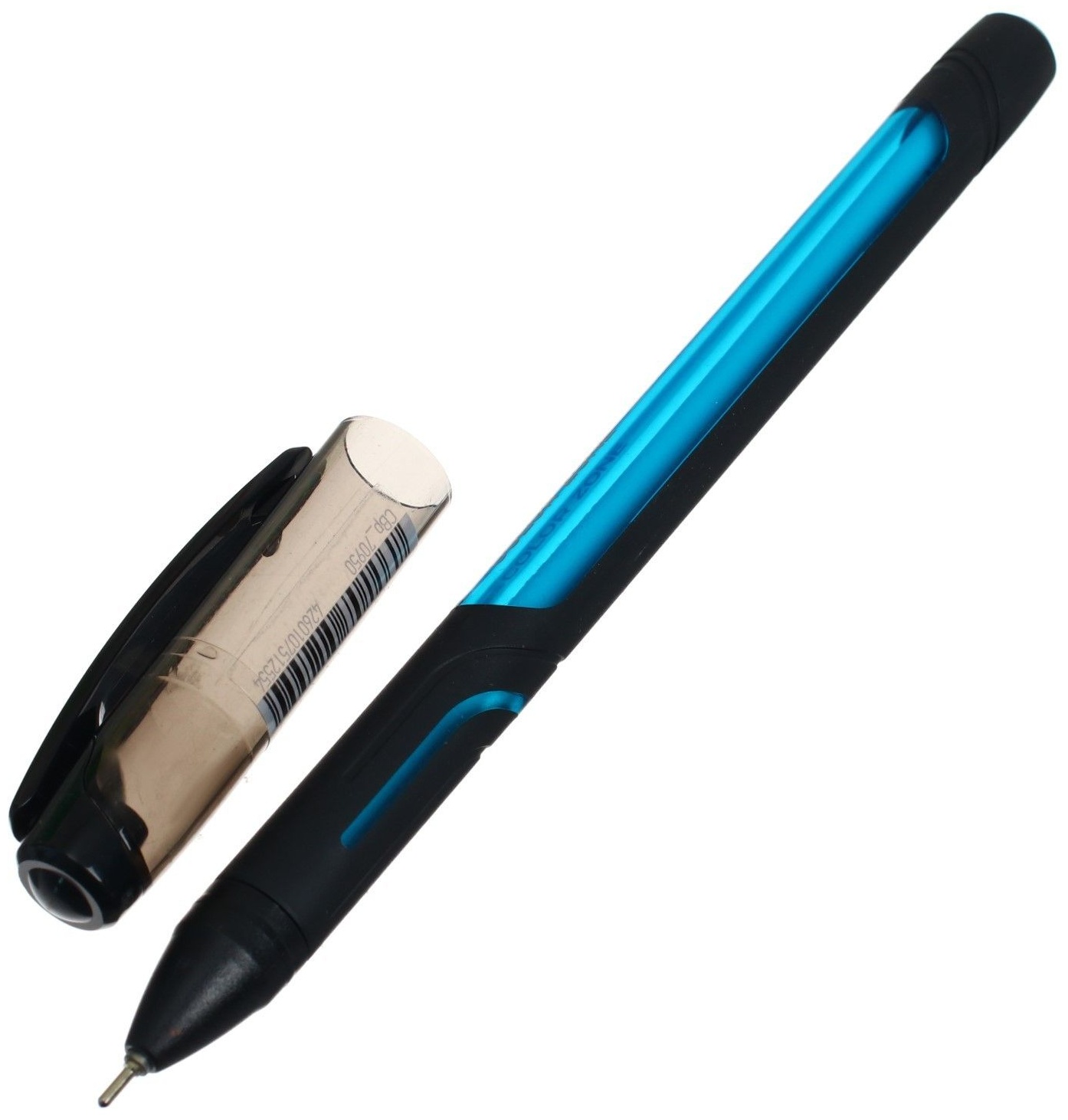 Ручка шариковая Berlingo Color Zone stick 0,7мм, синяя, прорезин корпус микс 285411