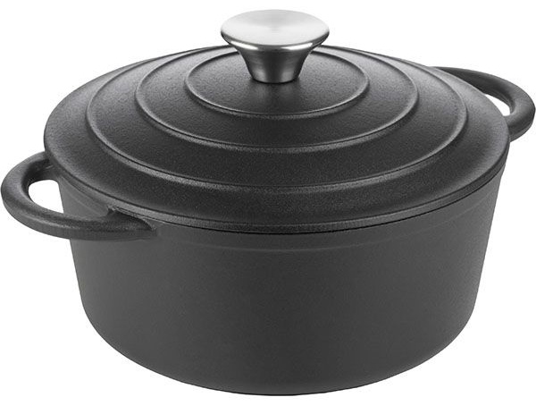 Кастрюля для запекания «Эмбер Каст Мэтт»;чугун;2,5л;D=22,H=15,5см;черный