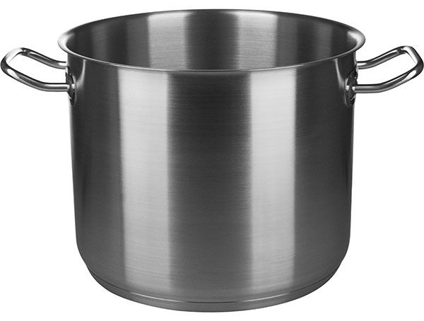 Кастрюля без крышки;сталь нерж.;13,5л;D=28,H=22см;металлич.