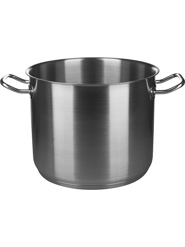 Кастрюля без крышки;сталь нерж.;13,5л;D=28,H=22см;металлич.