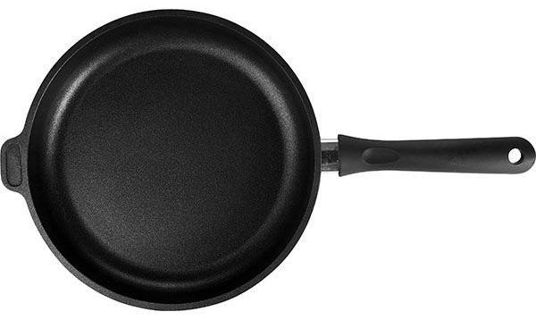 Черная алюминиевая сковорода «Проотель» (диаметр 26 см)