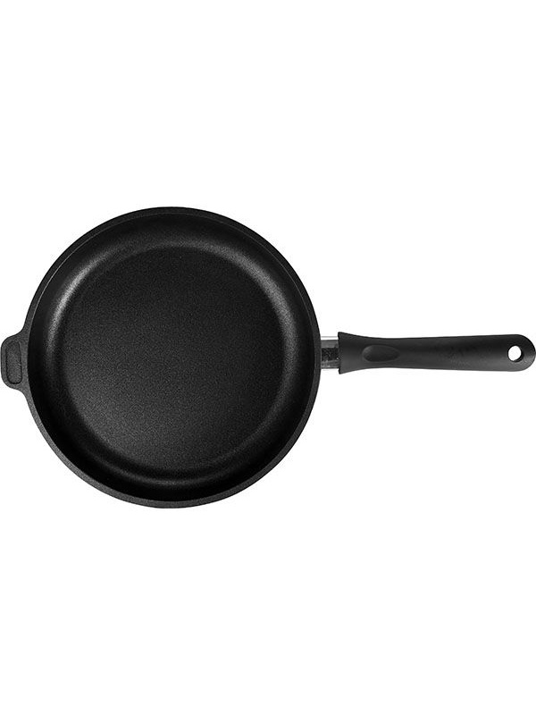 Черная алюминиевая сковорода «Проотель» (диаметр 26 см)