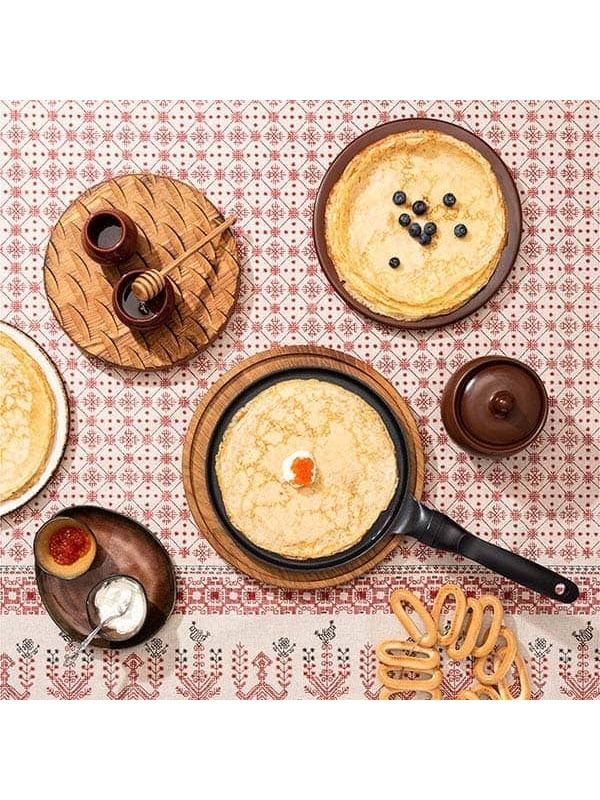 Сковорода для блинов «Проотель»;алюм.литой,пластик;D=240,H=15мм