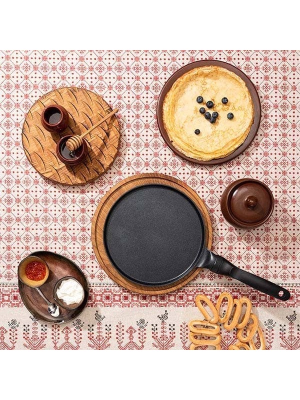 Сковорода для блинов «Проотель»;алюм.литой,пластик;D=240,H=15мм