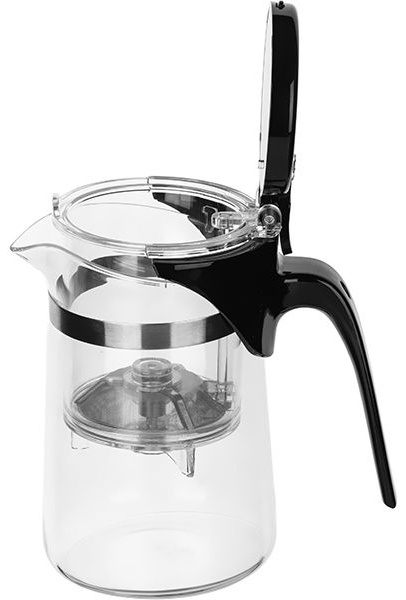 Чайник заварочный «Гунфу» с фильтром;термост.стекло,поликарбонат;0,5л;D=85,H=145,L=140мм;прозр.