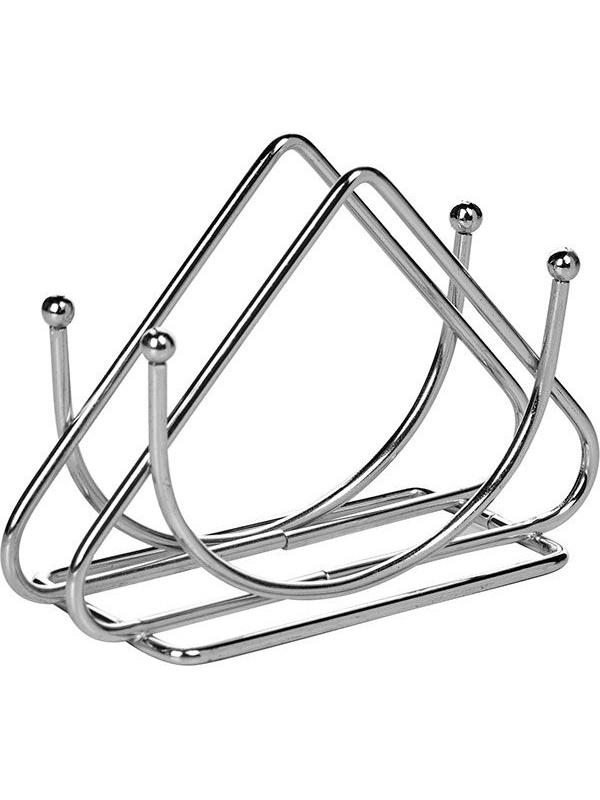 Салфетница;сталь;,H=82,L=130,B=53мм;серебрист.