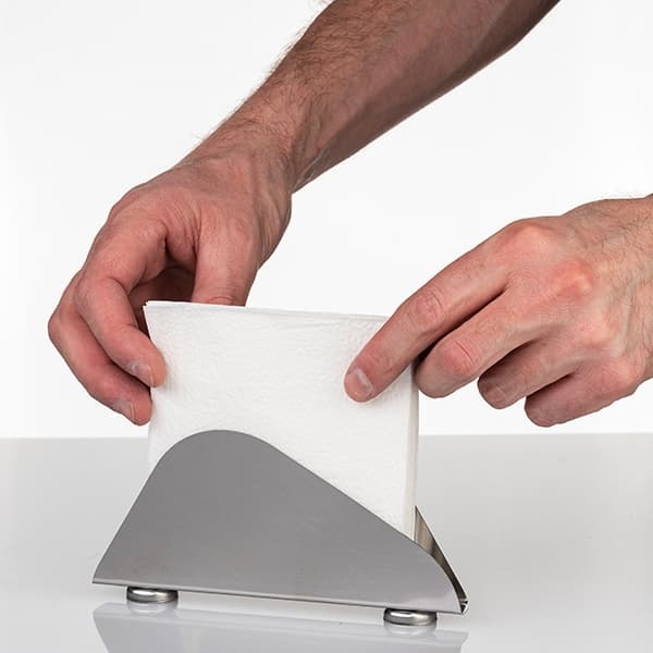 Стальная салфетница (7,5х16,7х2 см)