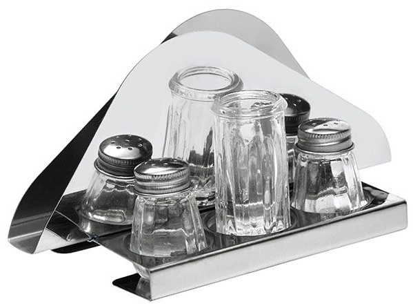 Набор для специй с салфетницей и стаканом для зубочисток