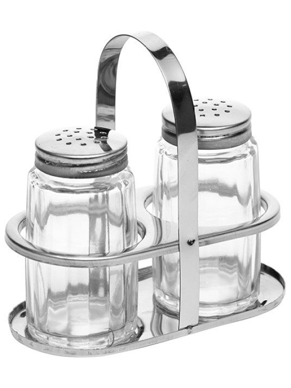 Набор для специй на подставке: солонка и перечница