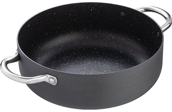 Кастрюля «Уитфорд»;алюм.литой,сталь нерж.;4,5л;D=26,H=9см;граф.,черный