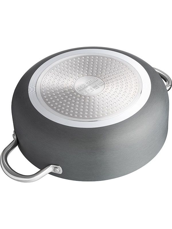 Кастрюля «Уитфорд»;алюм.литой,сталь нерж.;4,5л;D=26,H=9см;граф.,черный