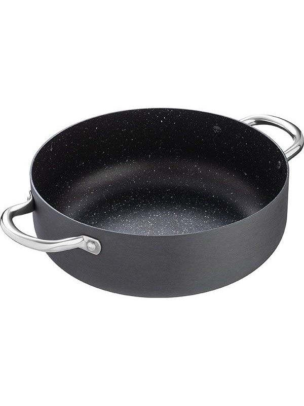 Кастрюля «Уитфорд»;алюм.литой,сталь нерж.;4,5л;D=26,H=9см;граф.,черный