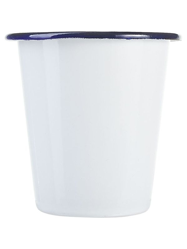 Стакан;эмалиров.сталь;300мл;D=9,H=9см;белый,синий