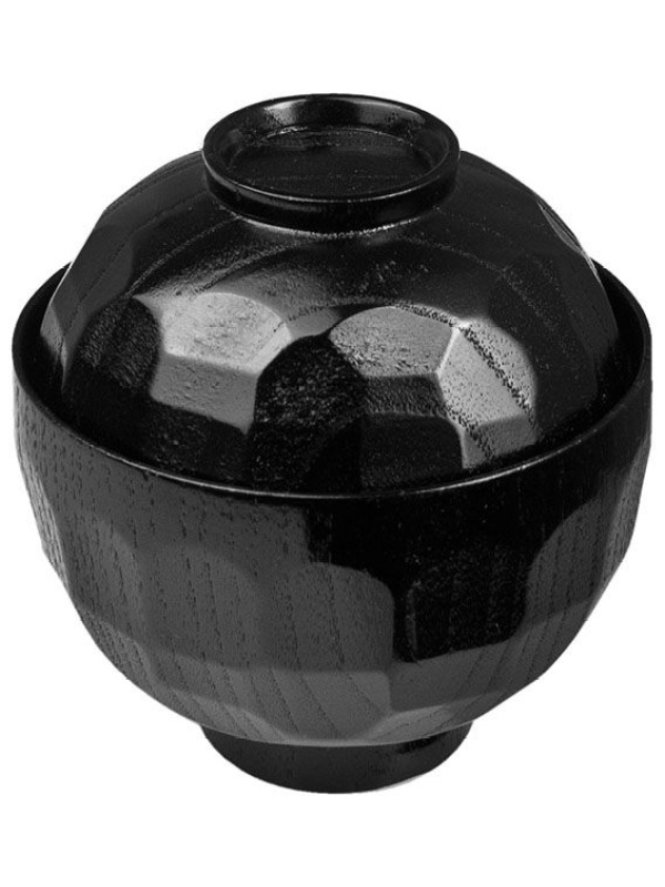 Мисосупница;дерево;200мл;D=95,H=105мм;черный