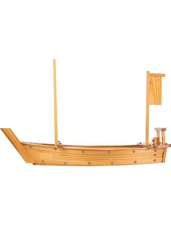 Блюдо для суши «Корабль»;сосна,сталь;,H=48,5,L=75,B=26,5см;бежев.