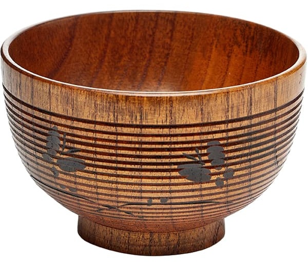 Мисосупница;дерево;450мл;D=125,H=80мм;коричнев.