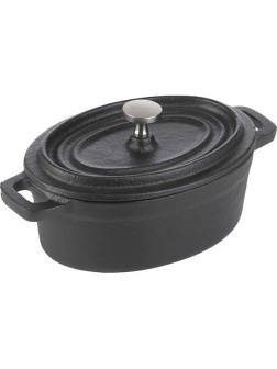 Кастрюля для запекания «Эмбер Каст Мэтт»;чугун;250мл;,H=70,L=125,B=90мм;черный