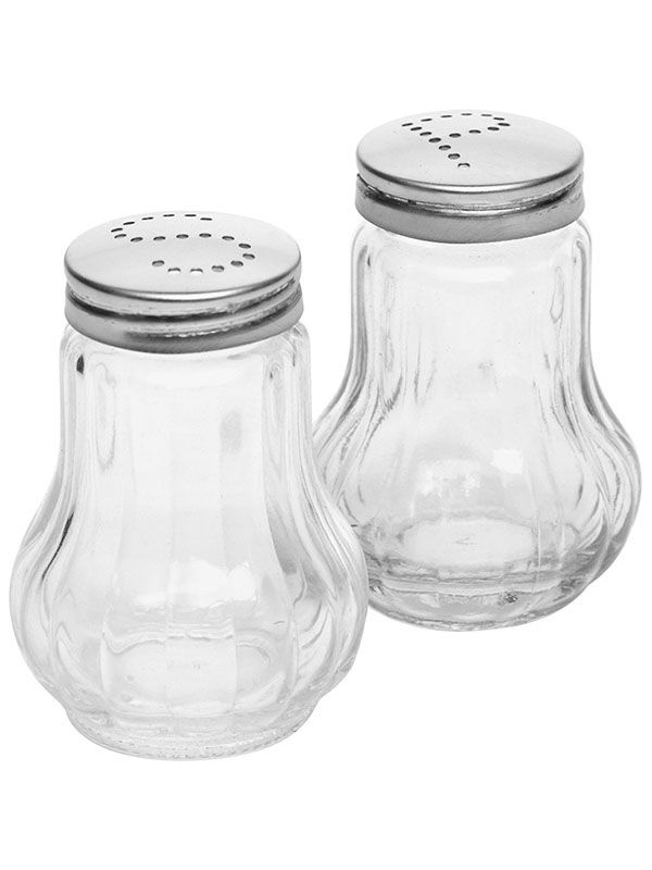 Стеклянный набор для специй: солонка и перечница (по 40 мл.)