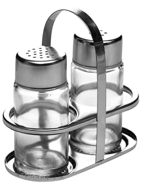 Набор для специй - солонка и перечница на подставке