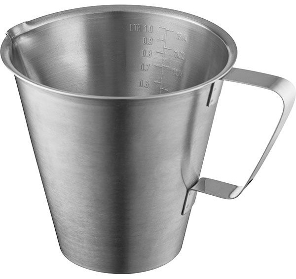 Кувшин мерный «Проотель»;сталь нерж.;1л;D=14,5,H=13см;серебрист.