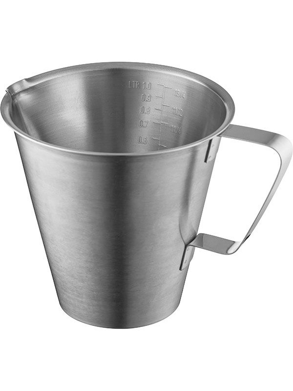 Кувшин мерный «Проотель»;сталь нерж.;1л;D=14,5,H=13см;серебрист.
