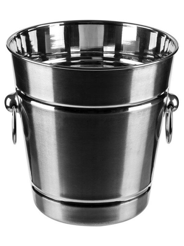 Ведро для шампанского «Проотель»;сталь нерж.;4,15л;D=20,5/13,5,H=20,B=20,5см;металлич.