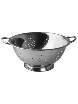 Дуршлаг на подставке «Проотель»;сталь нерж.;D=34,H=14,L=42см;металлич.