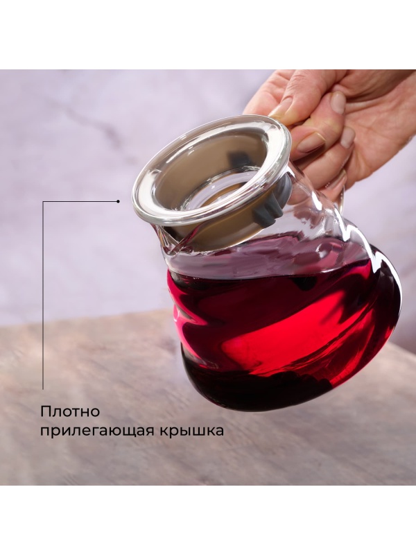 Чайник заварочный «Идзуми» с силиконовой прокладкой;термост.стекло;0,65л;D=12,H=12,5см