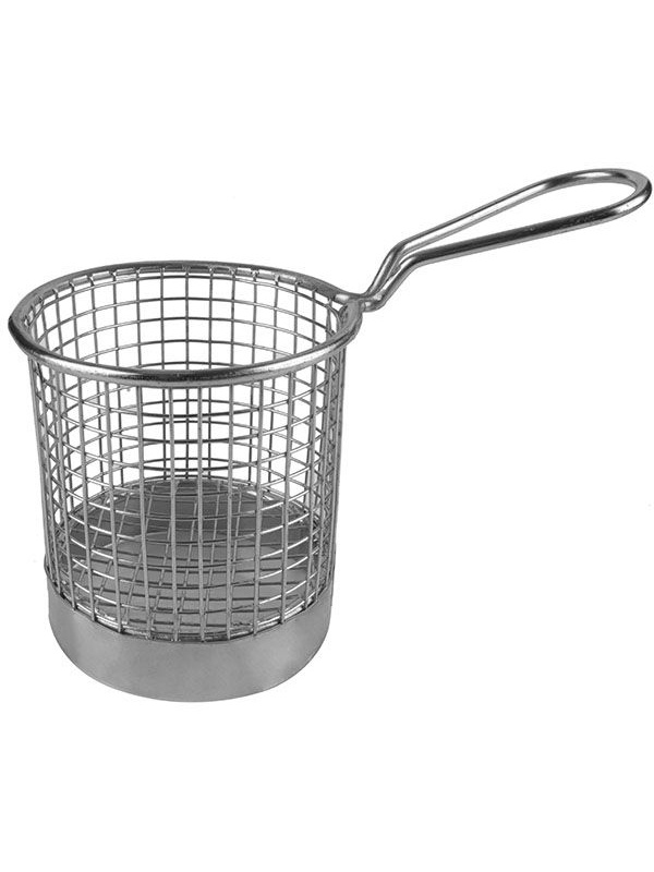Корзинка для картофеля фри «Проотель»;сталь нерж.;D=90,H=85,L=80мм
