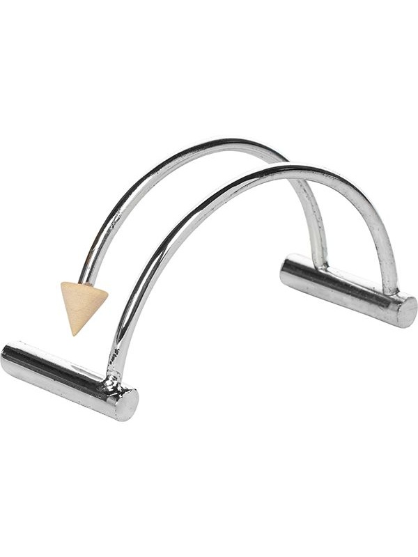 Салфетница «Дуга»;сталь,пластик;,H=64,L=97,B=40мм;серебрист.