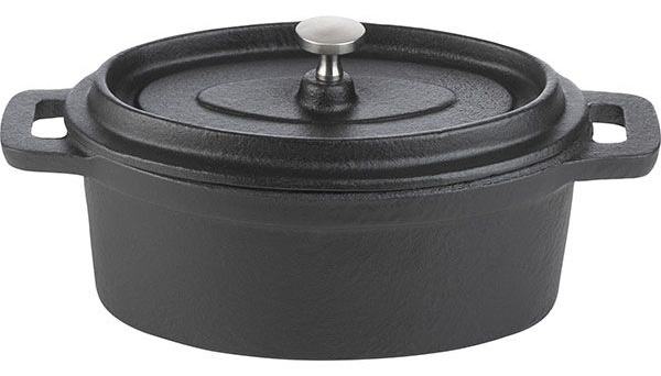 Кастрюля для запекания «Эмбер Каст Мэтт»;чугун;450мл;,H=7,L=15,B=10см;черный