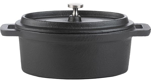 Кастрюля для запекания «Эмбер Каст Мэтт»;чугун;450мл;,H=7,L=15,B=10см;черный